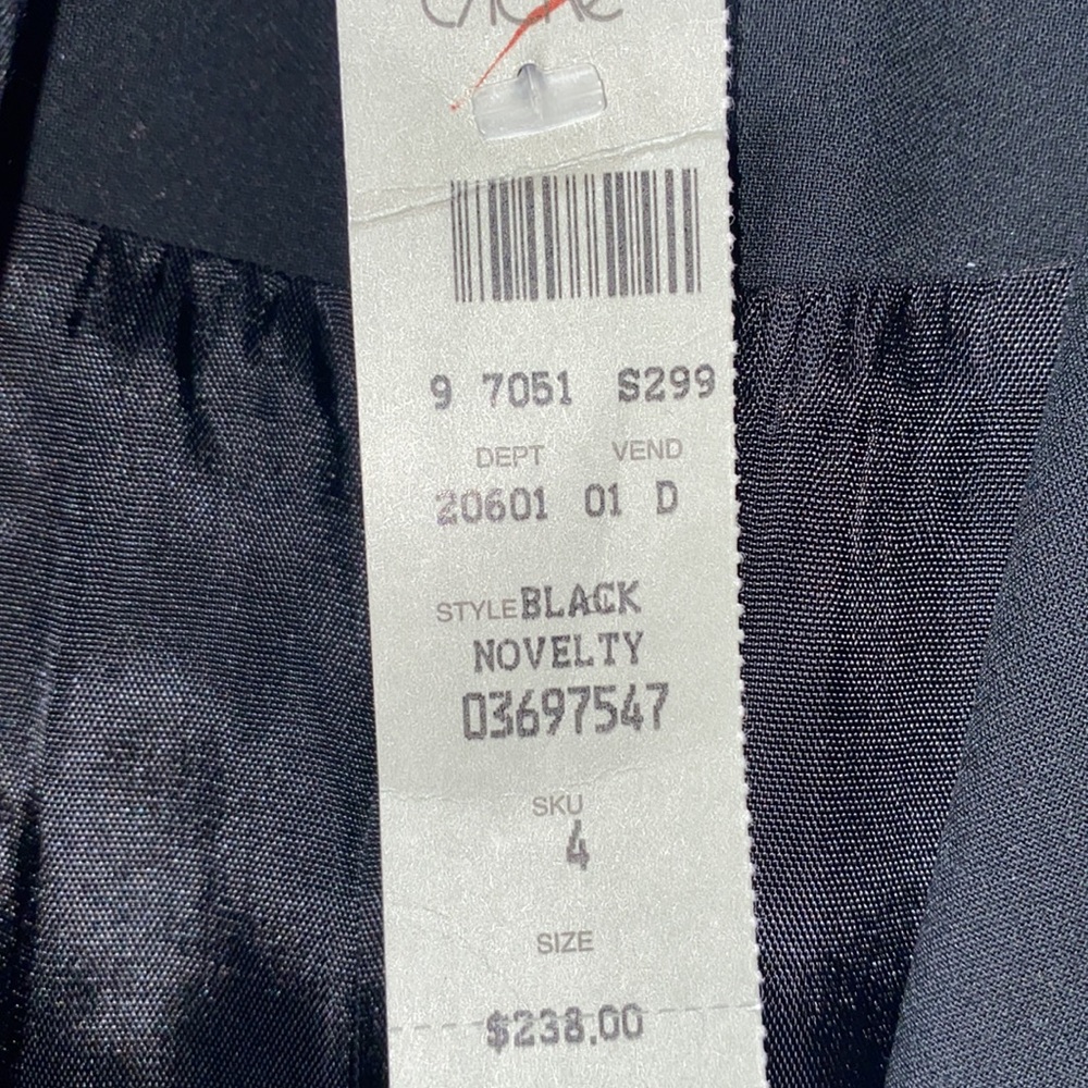 NWT CACHE BLK TUXEDO LINE HOOK&EYE JACKET SZ 4 - Picture 7 of 10
